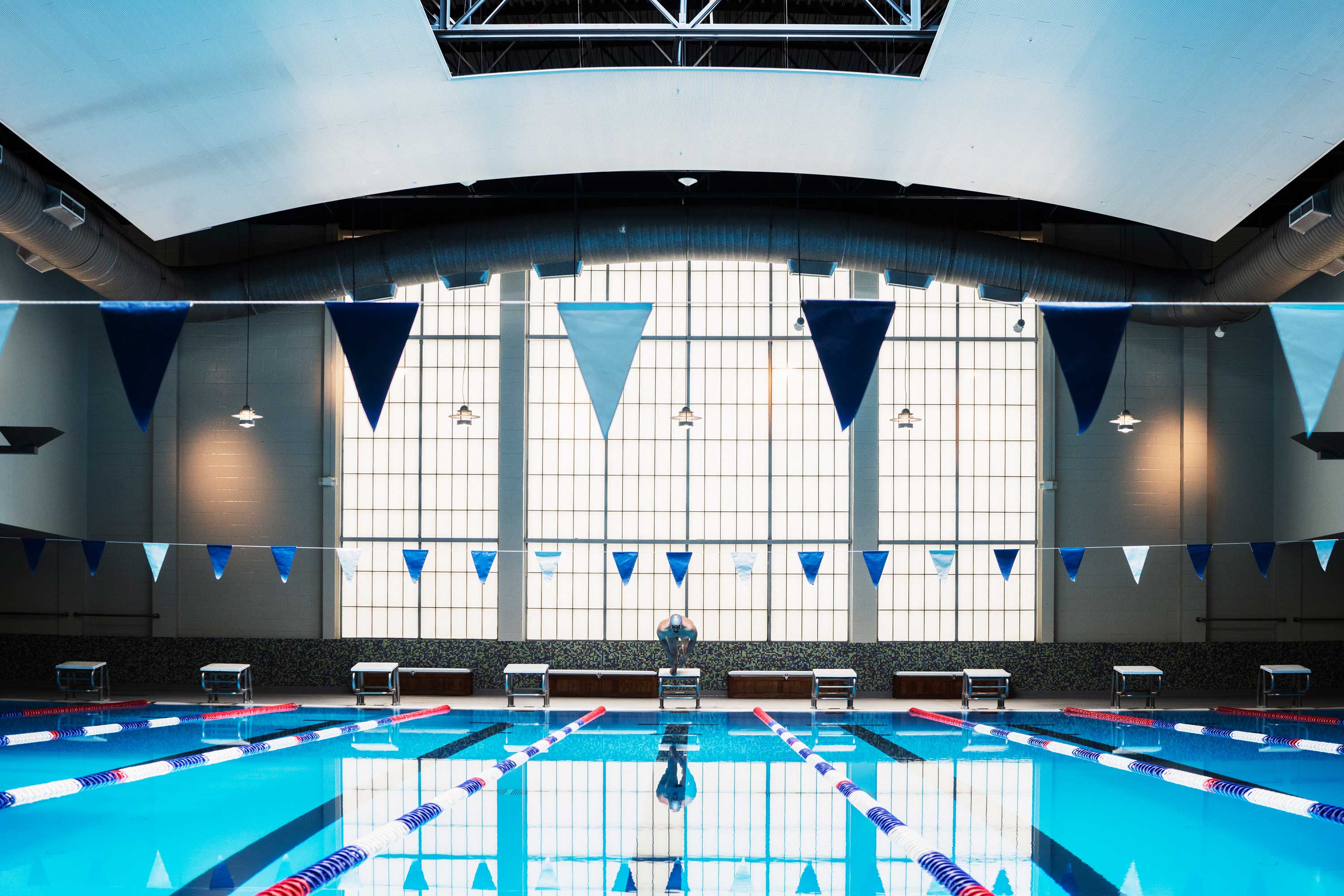 competitive swimming pool